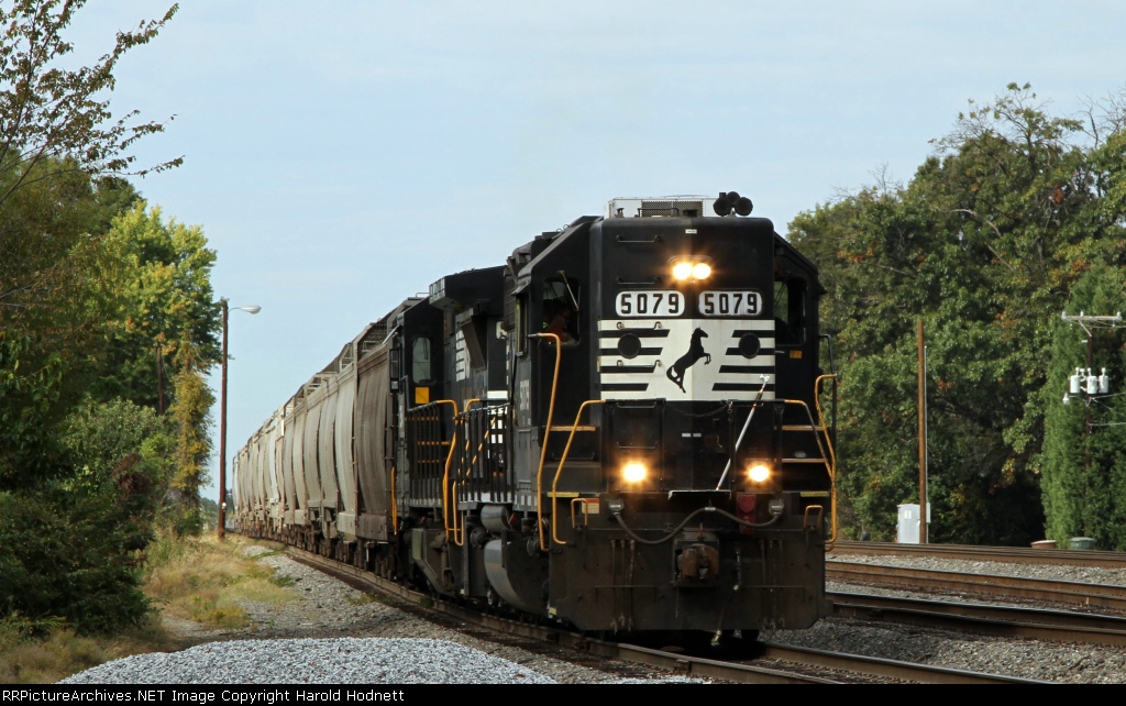 NS 5079 leads train P10 down the lead